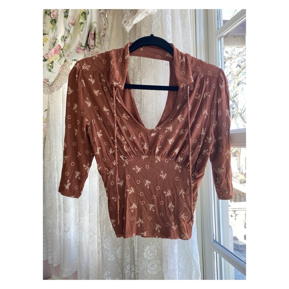 Retro style flattering top from Free People